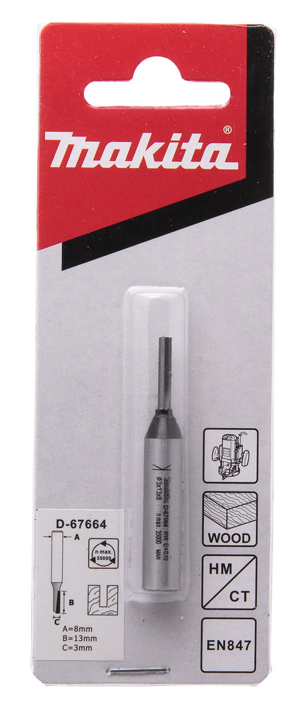 Makita frässtål Notfräs 3mm 8x3x51x13mm D-67664