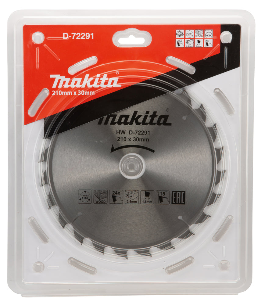 Makita Sågklinga Standard T.C.T, 210 x 30 mm, 24 T Trä D-72291 Sell out