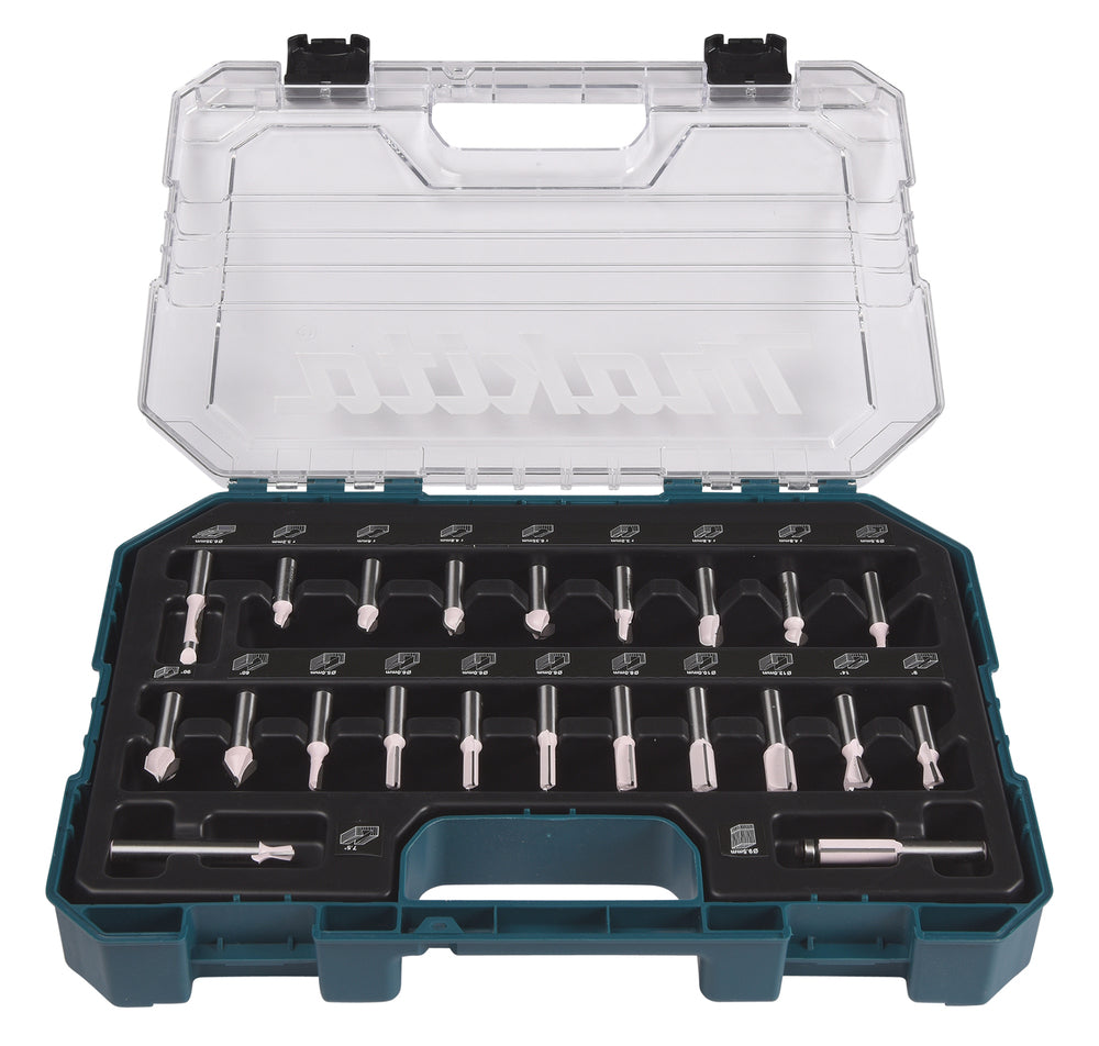 Makita Frässet Överfräsbitssats, 8 mm, 22 delar D-74784