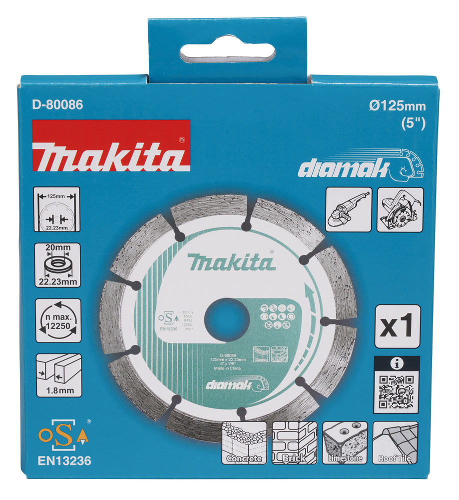 Makita Diamantklinga 125x22,23 mm D-80086 till Slipmaskiner och fräsar