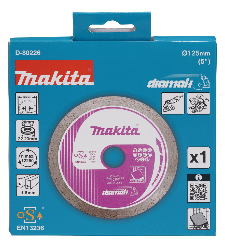 Makita Diamantklinga 125x22,23 mm D-80226 till Slipmaskiner och Kapmaskiner