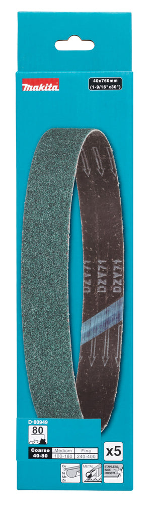 Makita Slipband 40x760mm Metall/Rostfritt Z80 5-pack