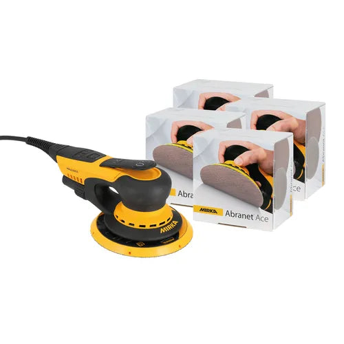 Mirka DEROS II 680 EU 150mm Orbit 8,0 mm med Abranet ACE - DEROSII680ACE