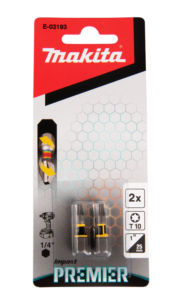 Makita Torsionsskruvbit Impact Premier Torx T10 2-pack