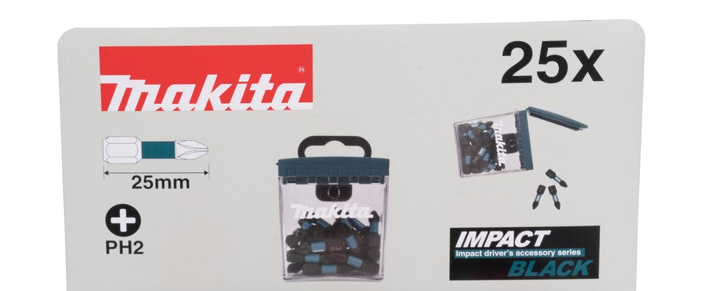 Makita Skruvbits Impact Black PH2 25-pack 25mm E-12360