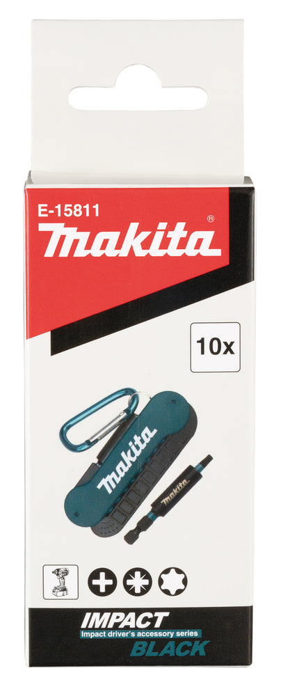 Makita Impact Black Skruv bitssats 10 delar 25mm E-15811