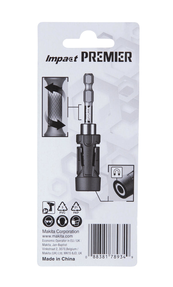Makita Torsion bitshållare Impact Premier Ultramag 1/4" 80 mm, med magnet,  E-20270
