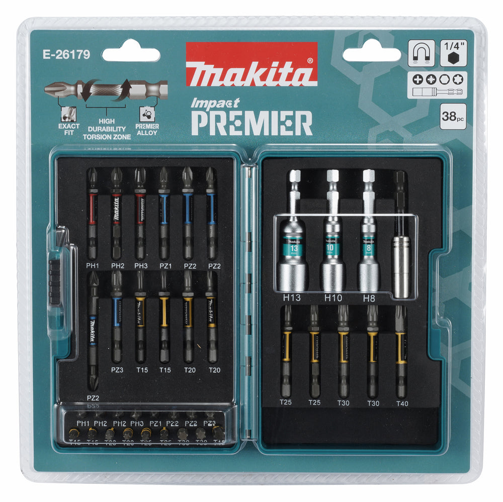 Makita Impact Premier Bitset bitats 38 delar E-26179