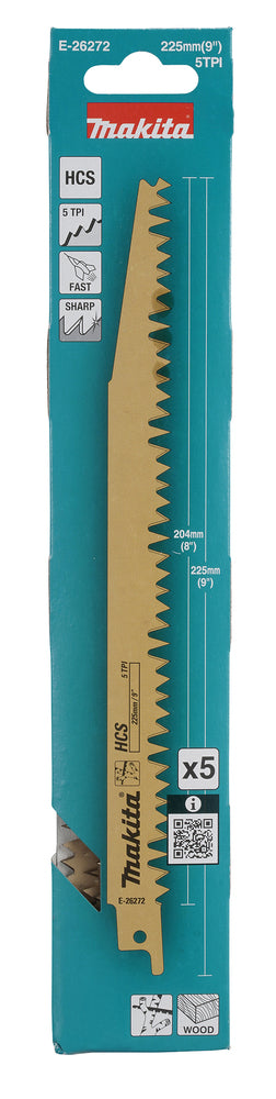Makita Tigersågblad 5TPI 225x1,5mm E-26272 5-pack