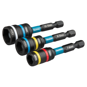 Makita E-29826 Avtagbara mutterhylsor Impact Black 3 delar