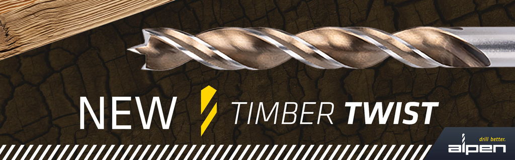 Alpen Timber Twist PTM 5 - Kassett med 5 st träborrar, diameter 4.0 - 10.0 mm