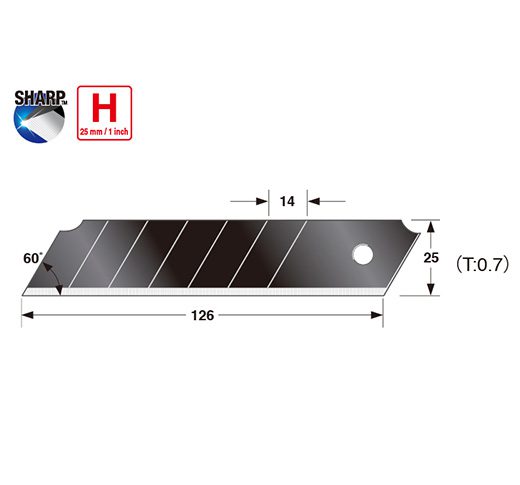 Tajima Reservblad för brytbladsknivar Razar Black Svarta blad