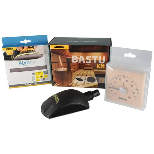 Mirka Bastukit Eurovision Edition Roundy handslipstöd + 9x Abranet + Bastutermometer