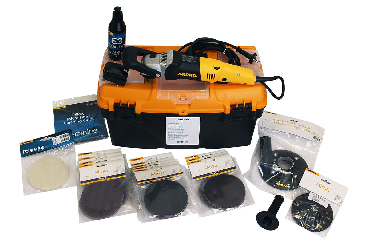 Mirka Glaspoleringslösning 125mm Inkl. Polermaskin