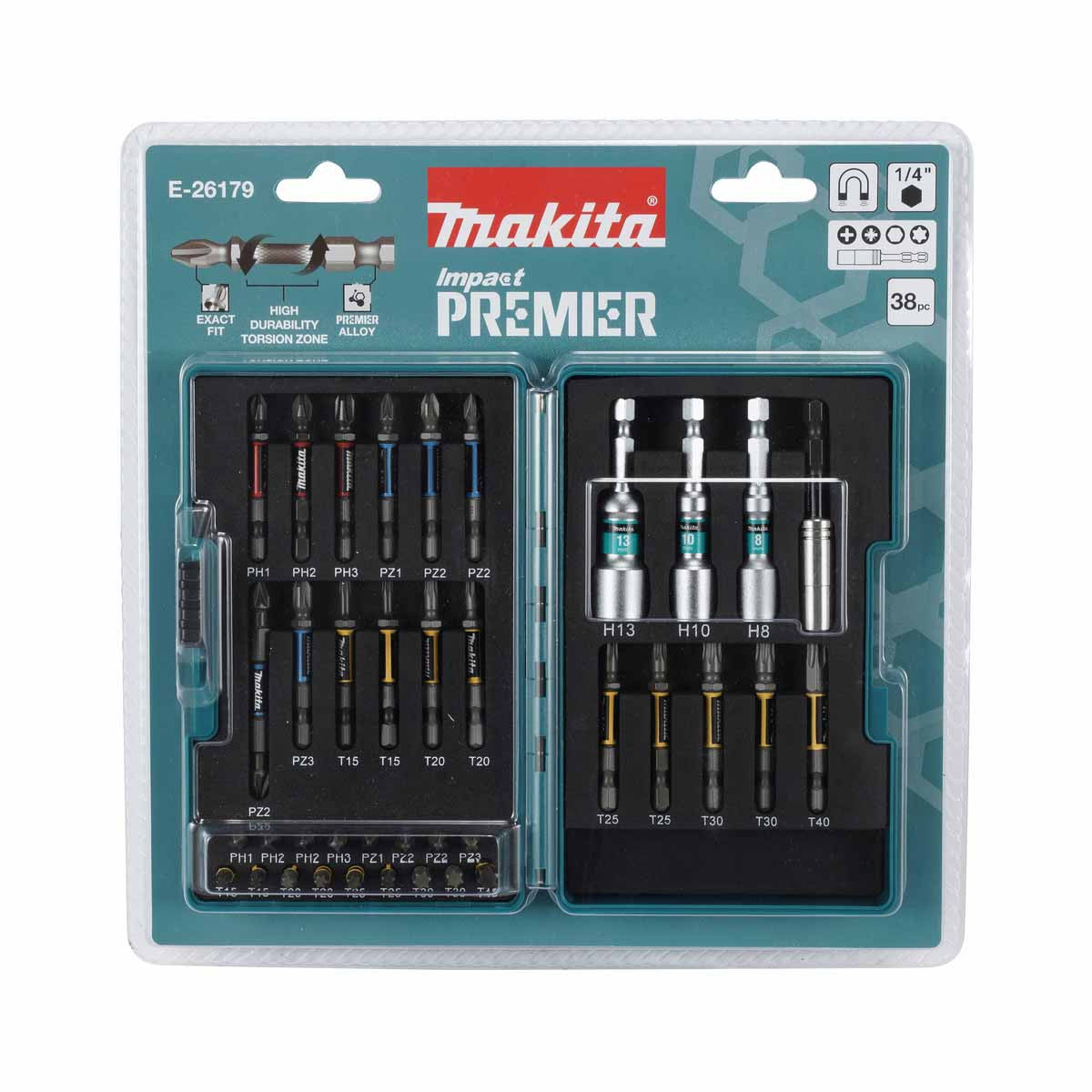 Makita Slagskruvdragare LXT DTD173 med makpac + Impact Premier bitssats - DTD173ZJX2 Naken