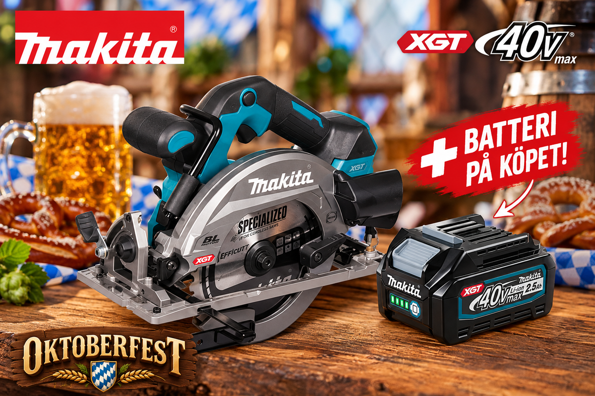 Makita Cirkelsåg 165mm XGT 40V  Naken - HS012GZ + BL4025 Oktoberfest
