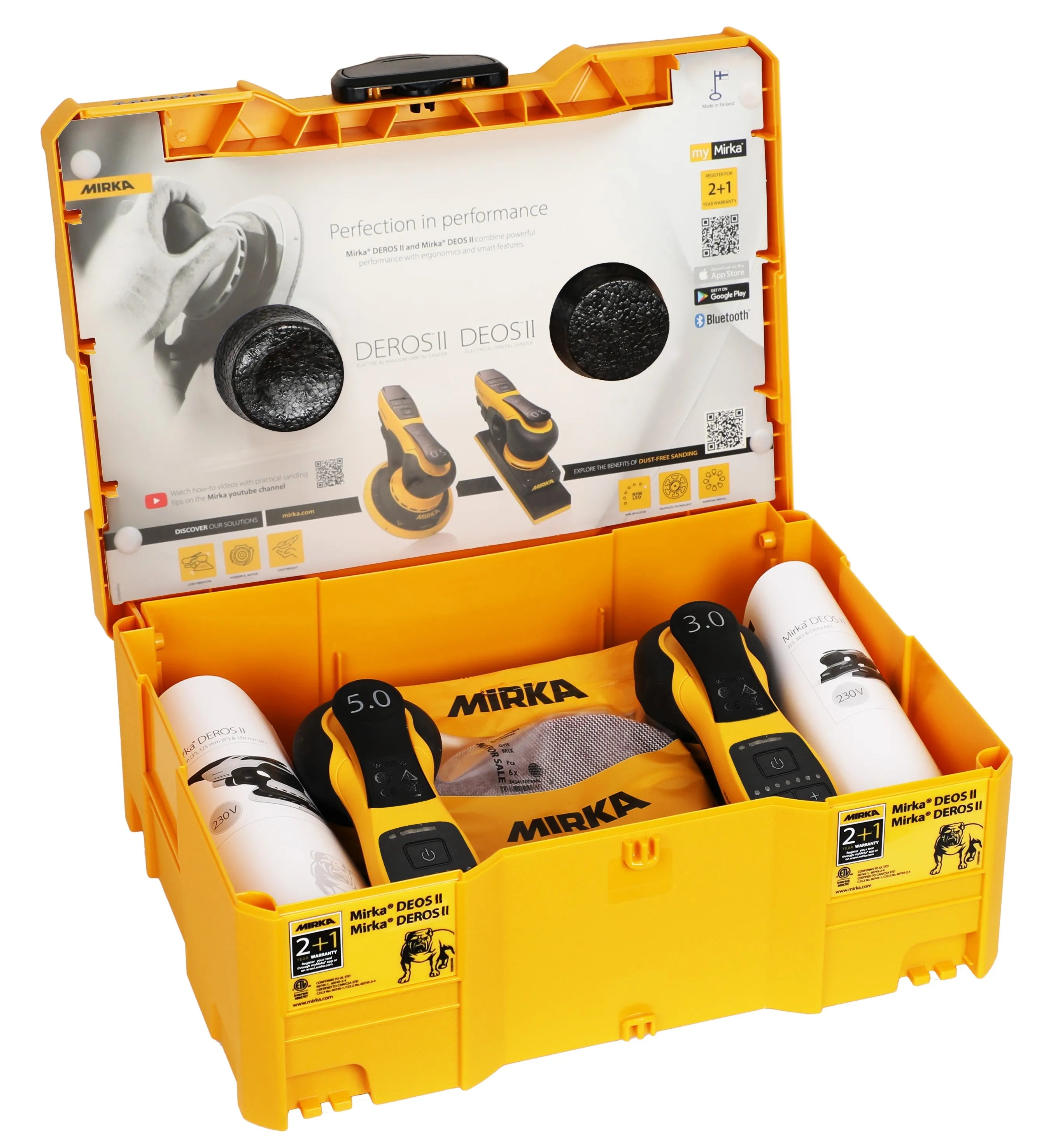 Mirka DEROS II 650 + DEOS II 383 i Plastbox - MID6538344CA