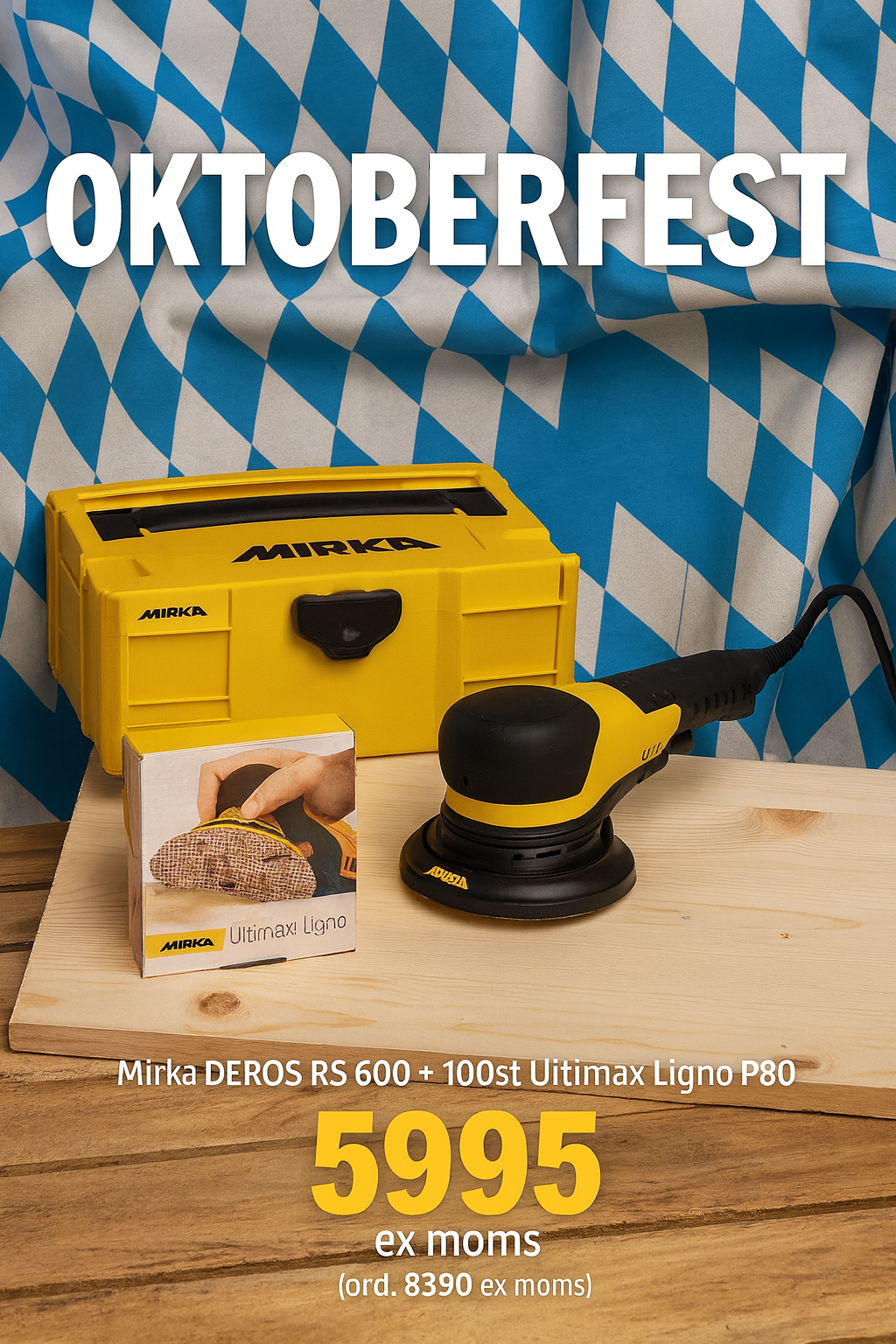 Mirka DEROS RS 600 + 100st Ultimax Ligno P80