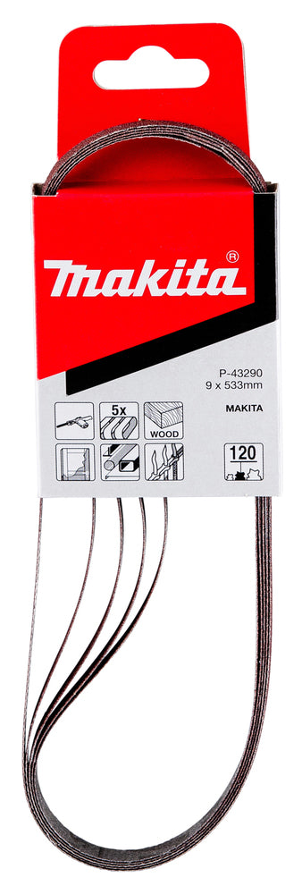 Makita P-43290 slipband 9 x 533 mm K120 5-pack