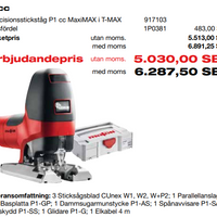 Mafell Sticksåg P1cc Precision Jig Saw MaxiMAX 230V Kampanj