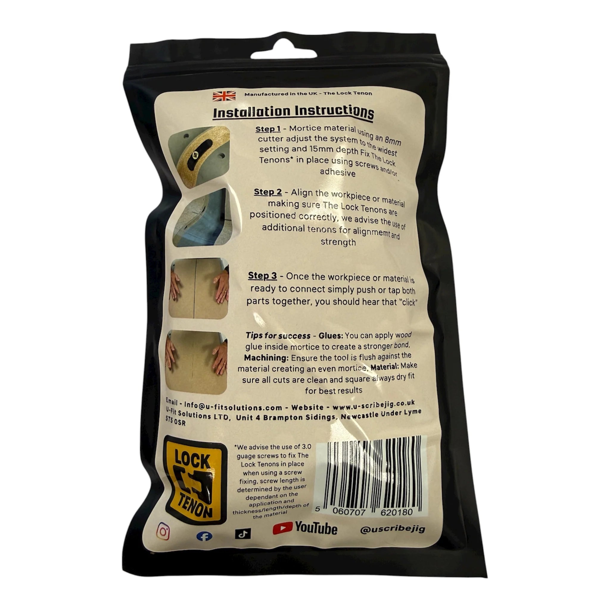 Lock Tenon - The 'Click' Domino fixing 25-pack