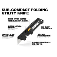 Toughbuilt Sub-Compact Folding Utility Knife TB-H4-12-C