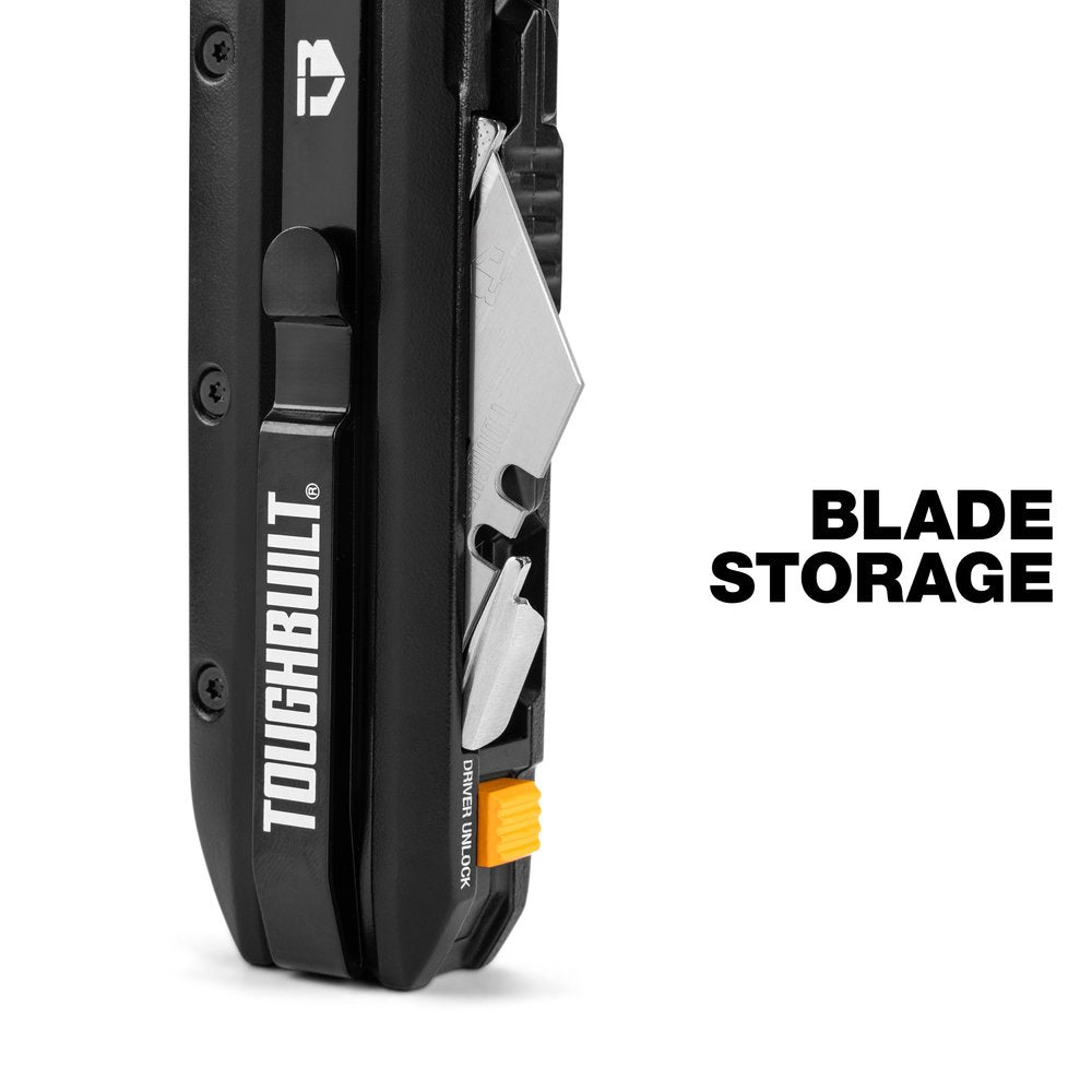 Toughbuilt 5-in-1 Electrician's Folding Utility Knife med bitshållare och brytverktyg TB-H4-12-IM