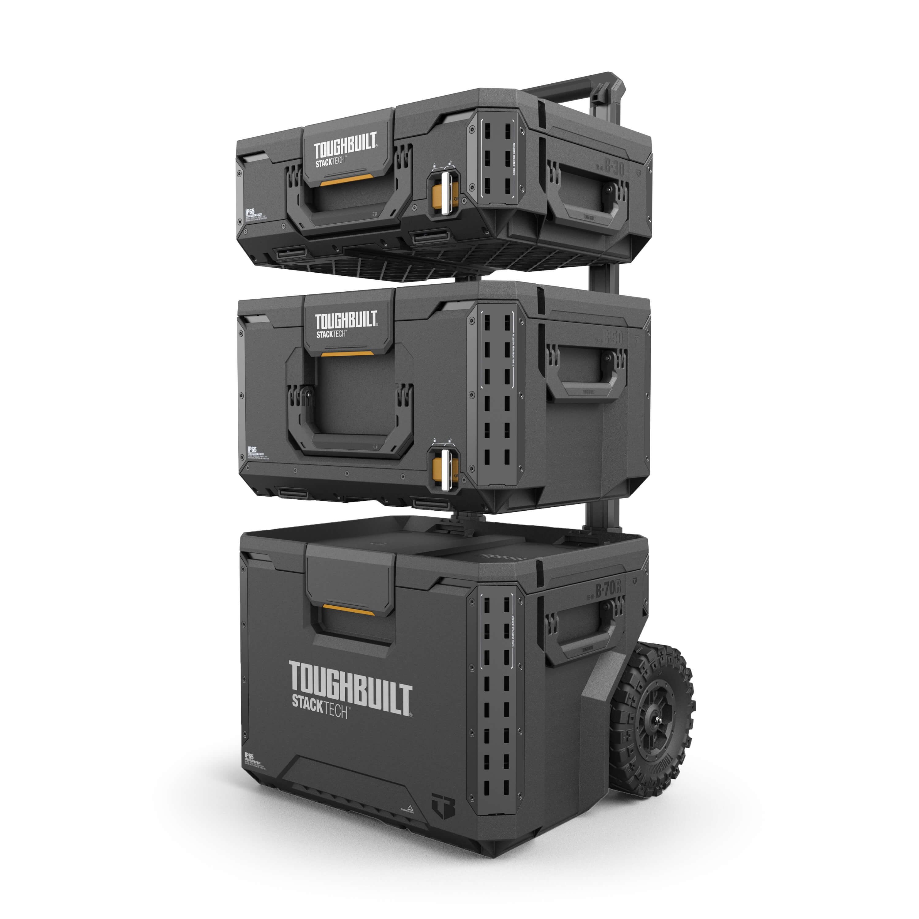 Toughbuilt Toughbuilt StackTech 3PC Rolling Tool Box Set TB-B1S3-B-70R