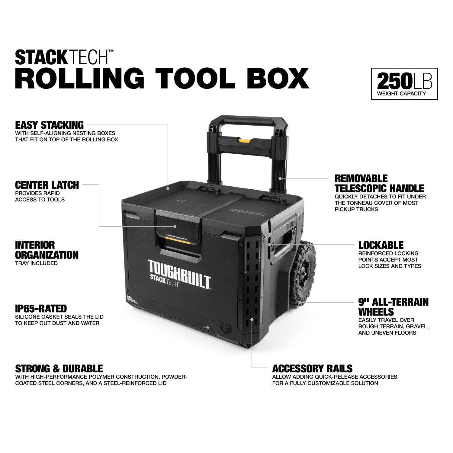 Toughbuilt StackTech Rolling Tool Box TB-B1-B-70R