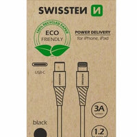 SWISSTEN Mobilkabel USB-C / Lightning 1,2m Svart