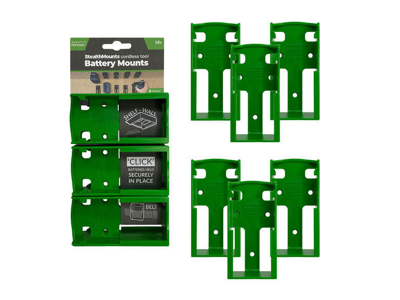 StealthMounts Battery Mounts for Festool 18v (6 pack )