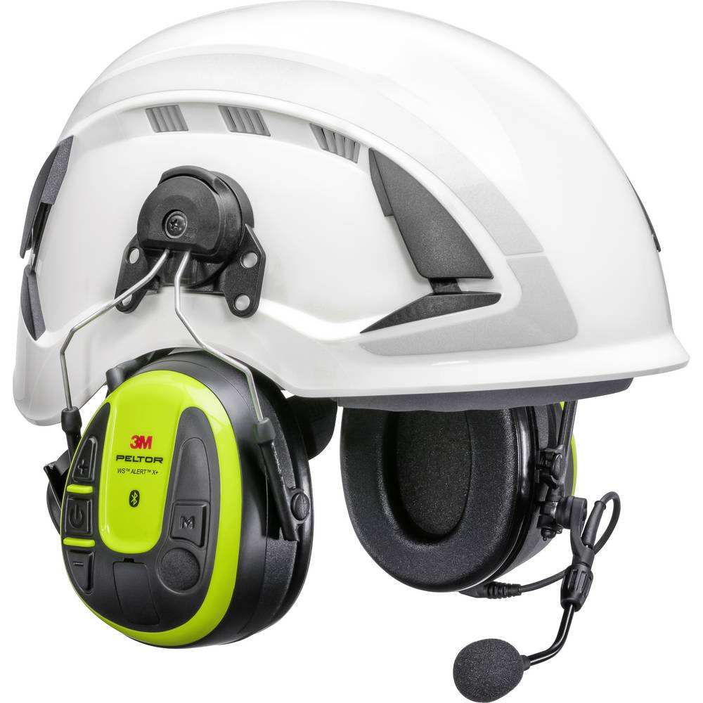 Peltor WS Alert X+ APP USB-C Hjälmfäste, Ljusgul