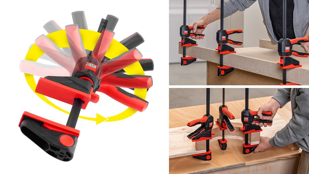 Bessey EZ360 enhandstving med roterande handtag