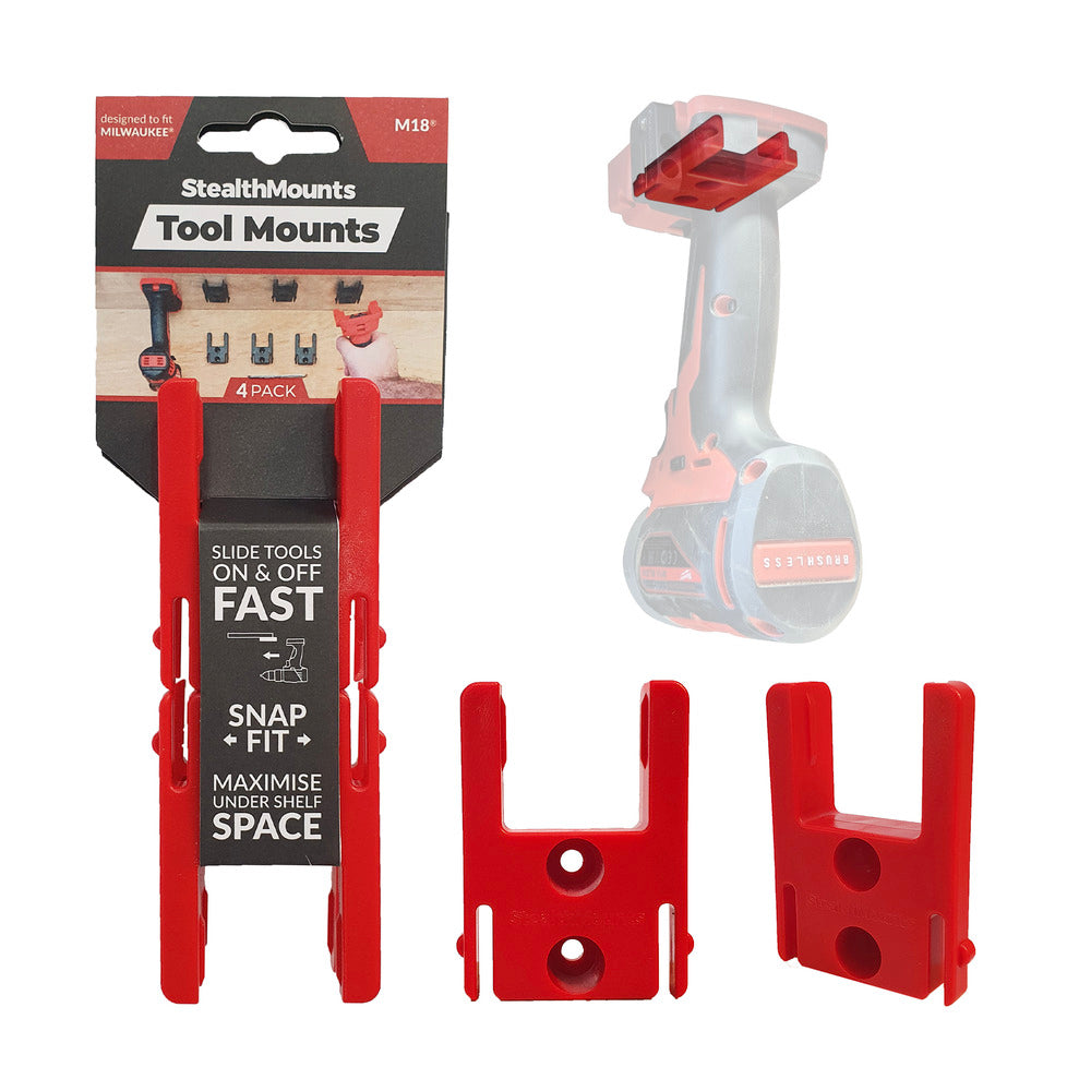 StealthMounts Tool Mounts for Milwaukee M18 (4 Pack )