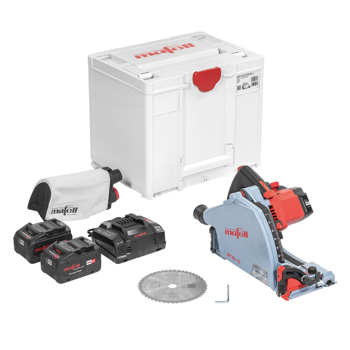 Mafell MT 55-18 – paket med två batterier och laddare