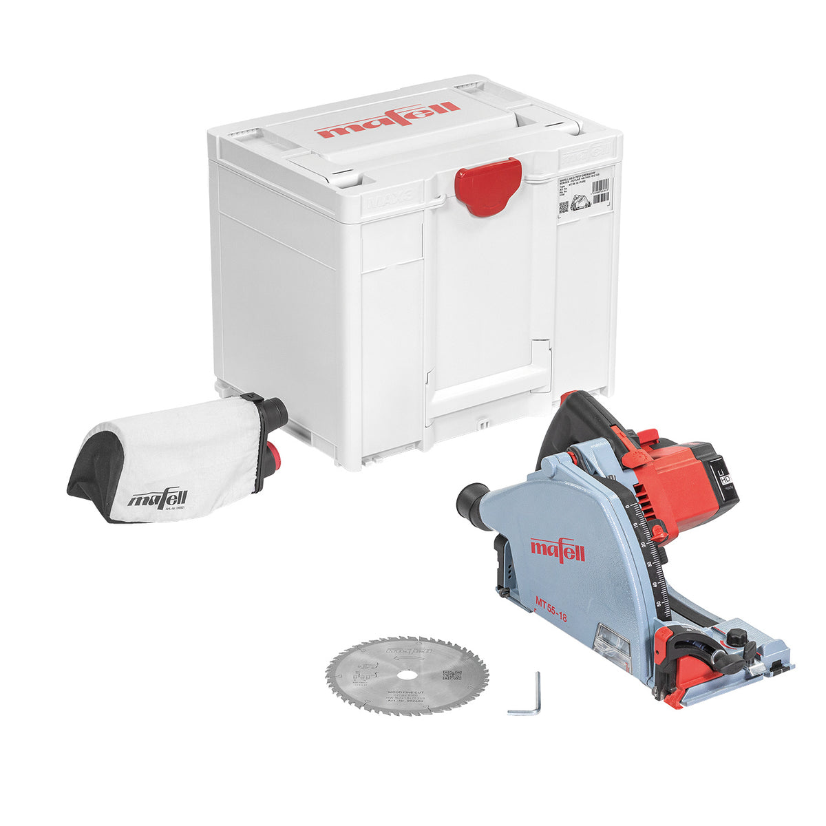Mafell MT 55-18 PURE – leveransomfattning utan batteri och laddare