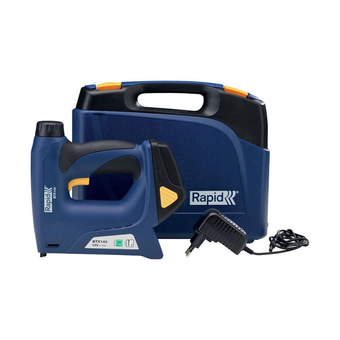 Rapid BTX140 batteridriven häftpistol 7,2 V – med batteri, laddare och väska