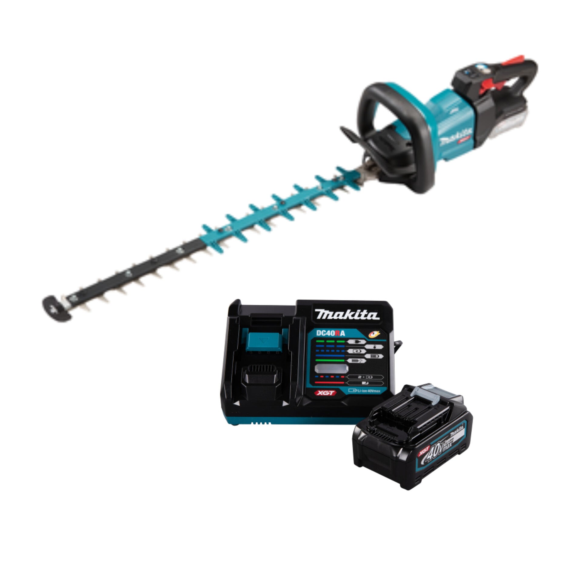 Makita Häcksax 40V XGT - UH004GZ med 4Ah batteri och snabbladdare