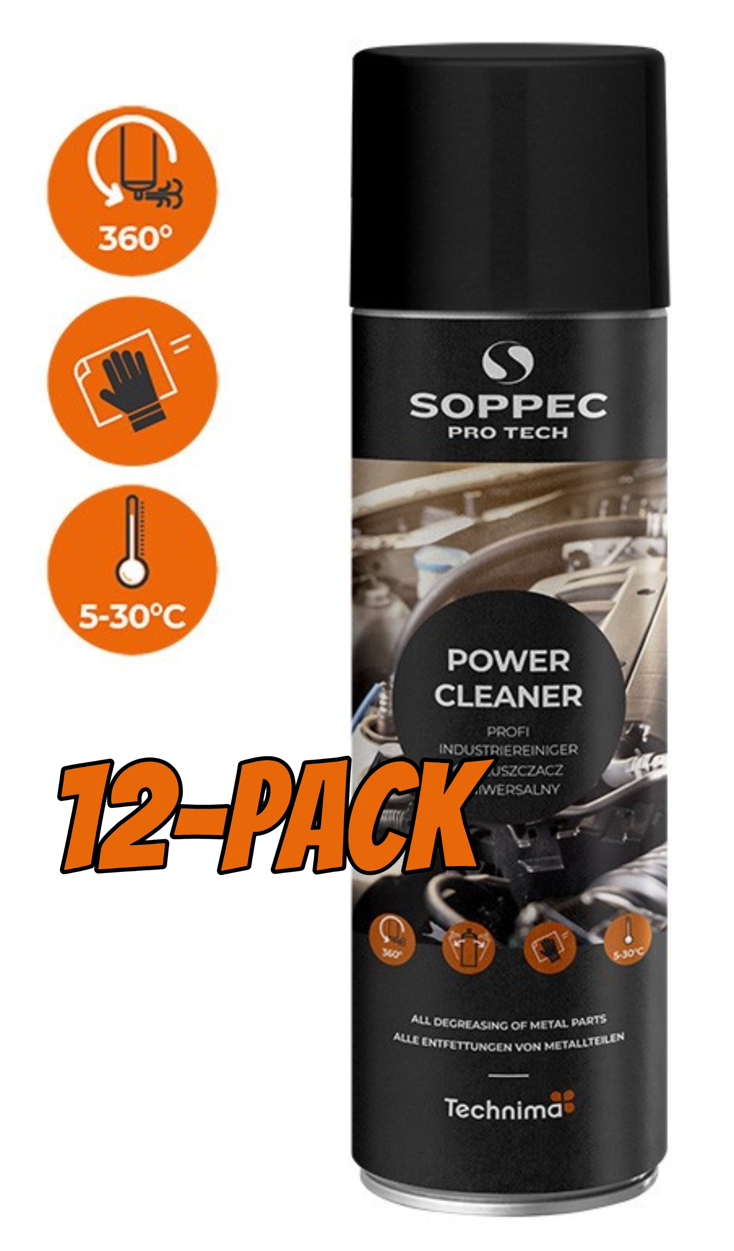 Soppec Bromsrengöring Powerclean Brake Cleaner 500ml