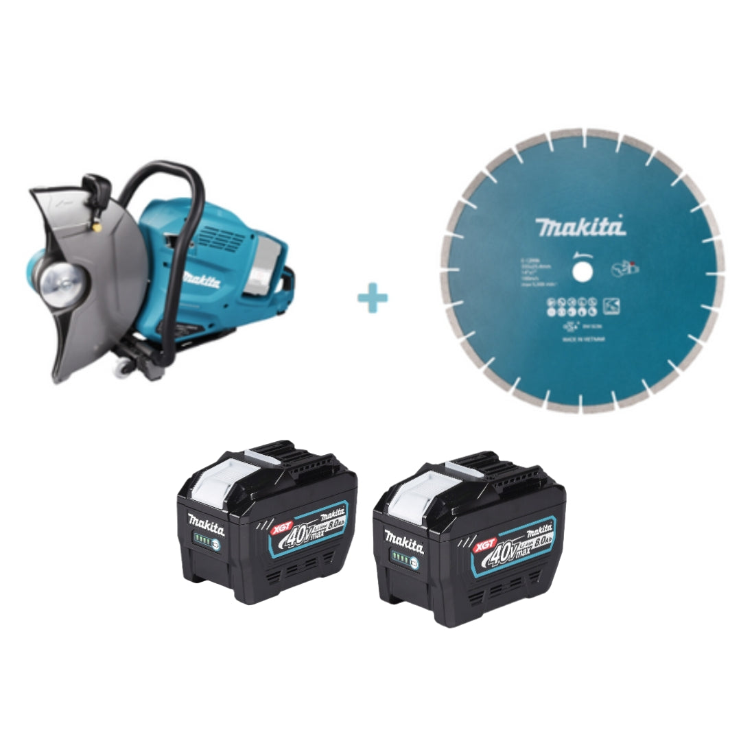Makita Kapmaskin XGT 40V + Klinga E-12996 +2x 8Ah - CE001GZ01 Naken