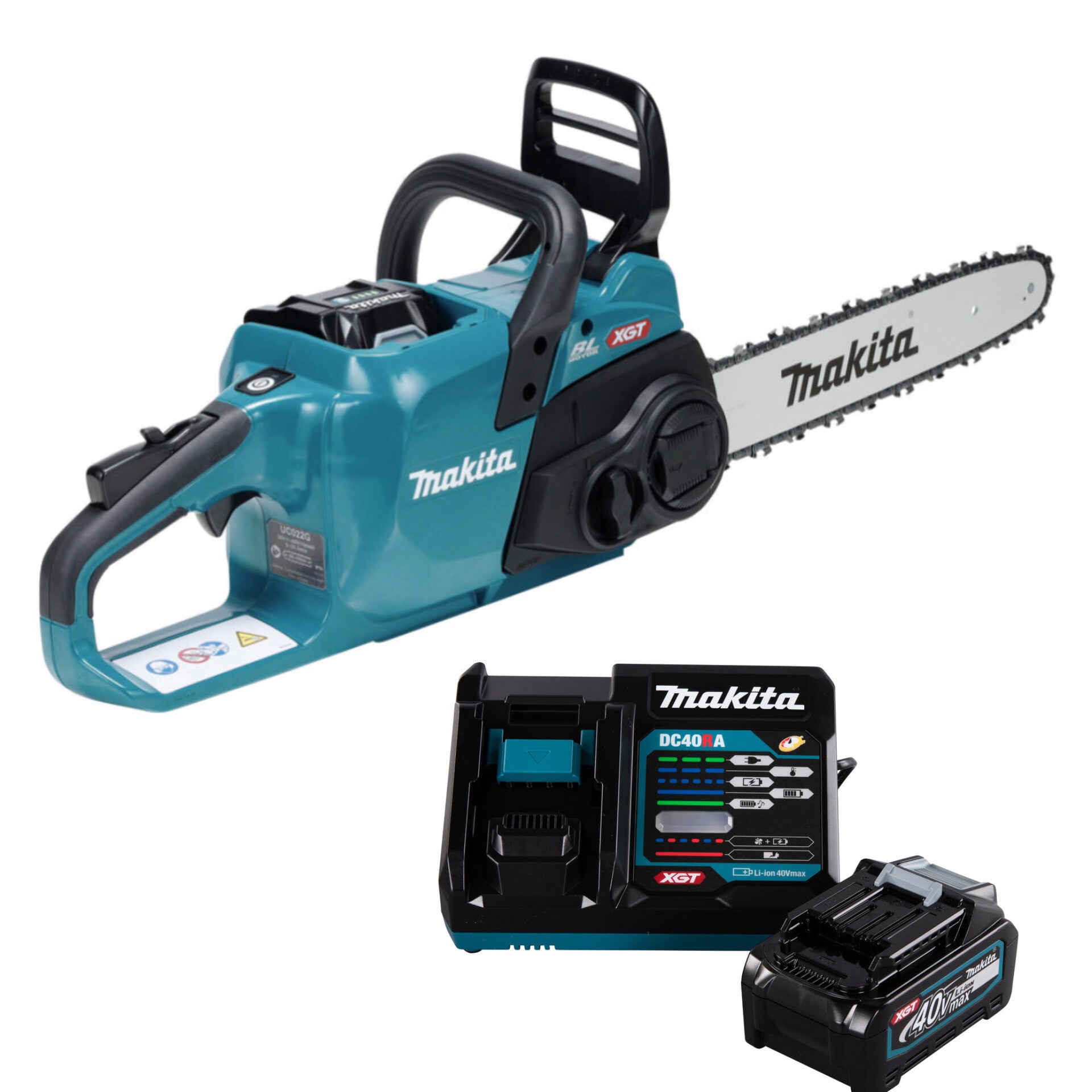Makita Kedjesåg  XGT 40V UC022GZ + 4Ah Powerpack 191J65-4