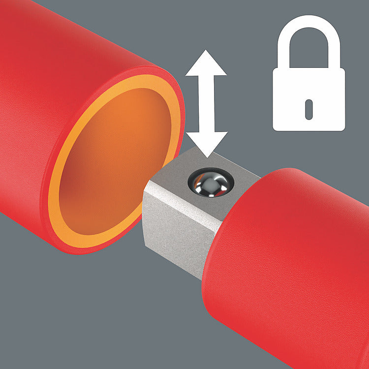 Wera 410 i VDE B RA VDE T-handtag med spärr
3/8"