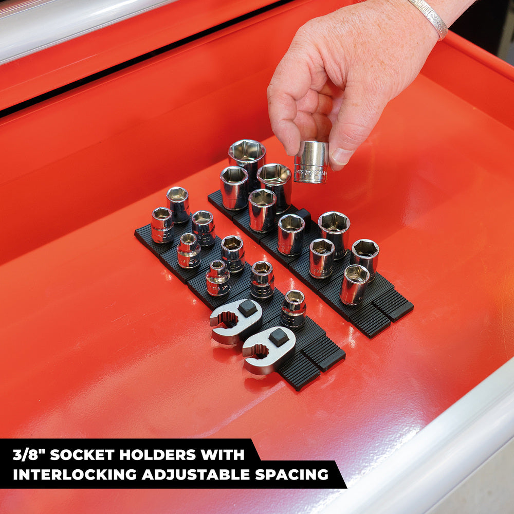 StealthMounts Drawer Hive 3/8" Socket Holder 10-Pack- DHSP-3/8-SK-10