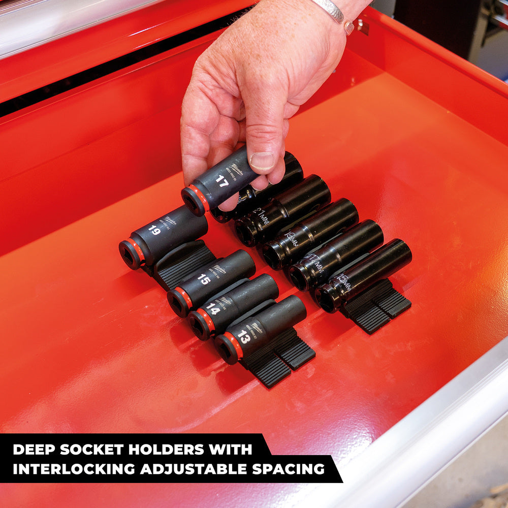 StealthMounts Drawer Hive Deep Socket Holder 10-Pack- DHSP-SW-SK-10