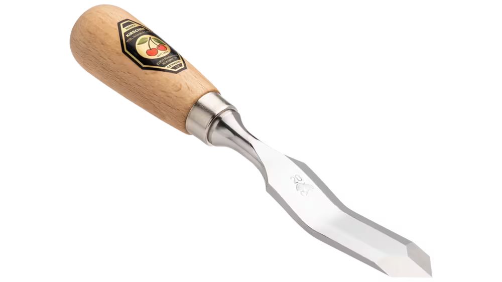 Kirschen kort stämjärn förskjutet blad och spetsig egg 20mm, bokhandtag