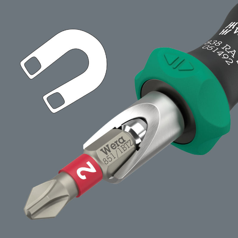 Wera 838 RA S bitshandtag med spärrfunktion, 1/4"