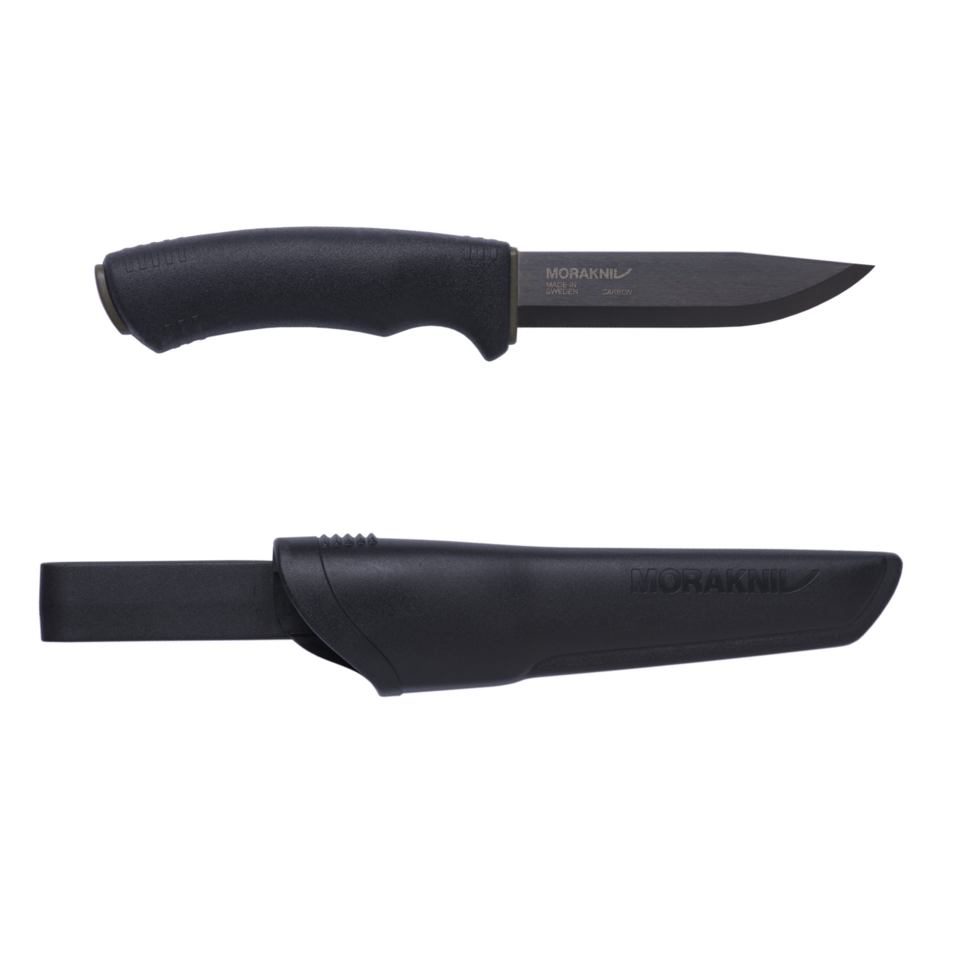 Morakniv Bushcraft Black i svart kolstål, SB-pack 109/232,5