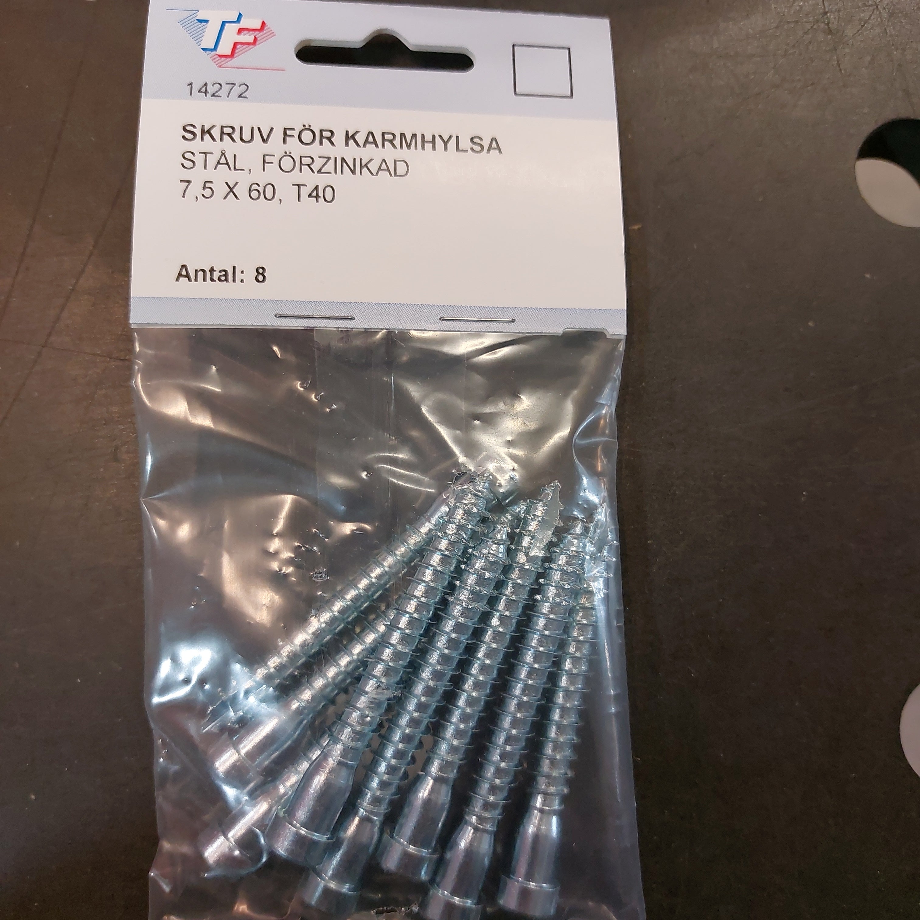 Grabber Skruv för karmhylsa 7,5X60 8-pack