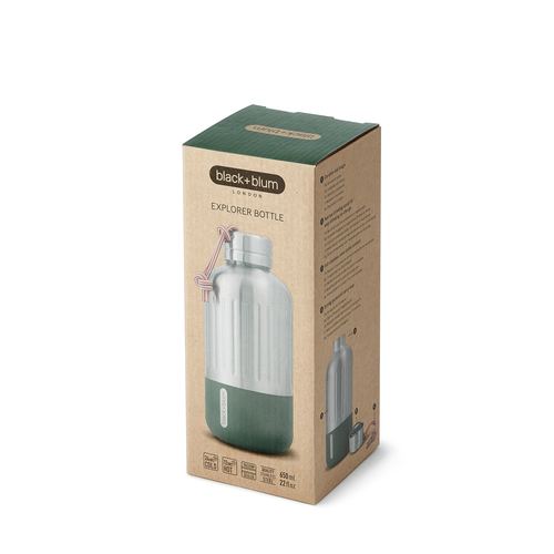 Explorer Thermo bottle Black+Blum Small 650 ml Oliv BAM-EIWB-S010