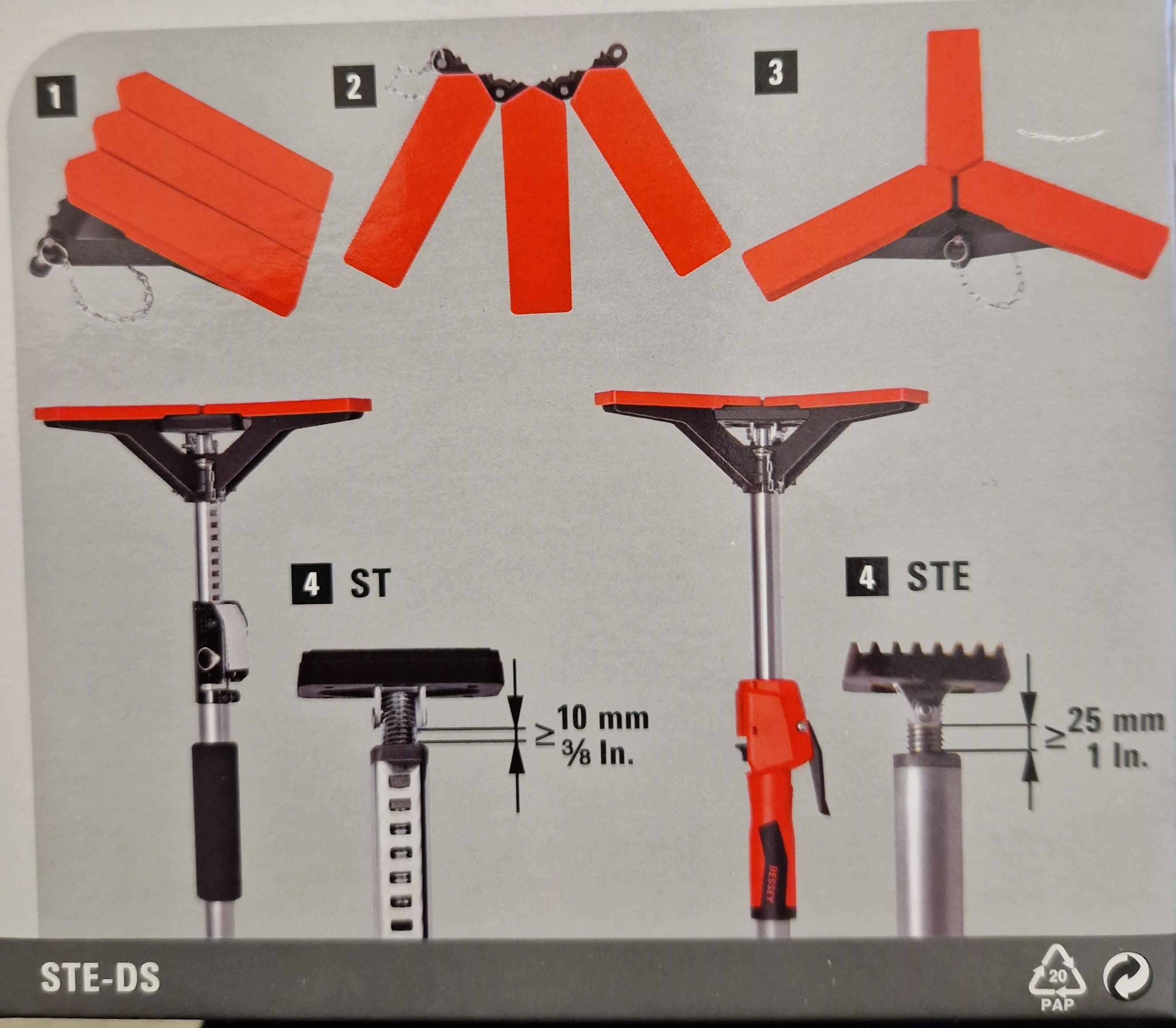 Bessey Takstativ för STE- och ST-stöttorna STE-DS